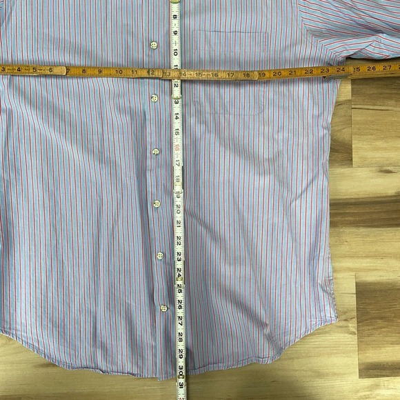 PETER MILLAR Seaside Collection Shirt Mens Large Pink Striped Long Sleeve Silk - Picture 6 of 8